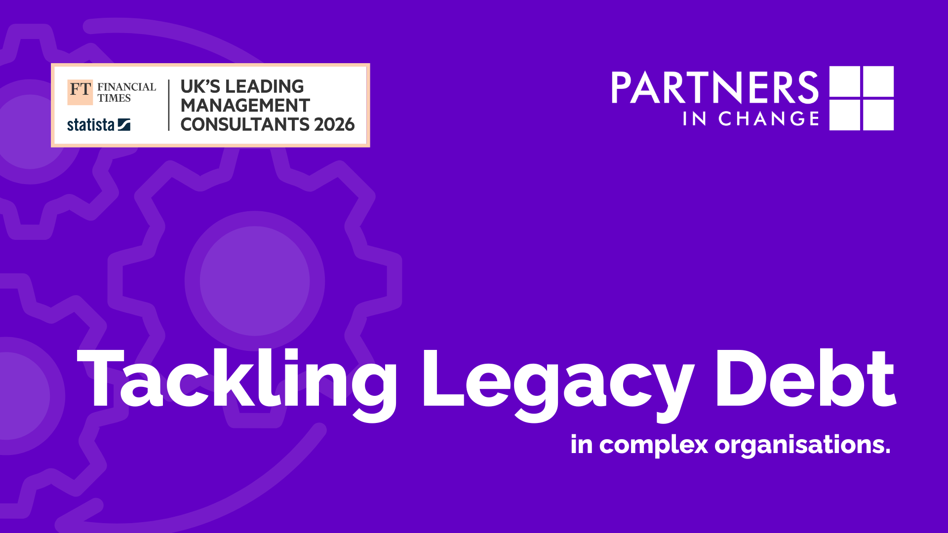 Tackling legacy technical debt in complex organisations